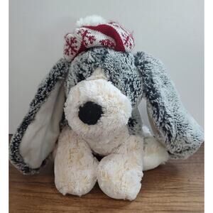 Aurora Floppy Ear Super Soft Plush Pup Snowflake Beret Stuffed Dog Plushie B5
